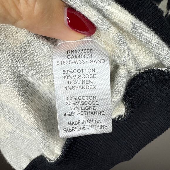 Saltwater Luxe Annie French Animal Print Pullover Hoodie Tan Medium MSRP $92 - Picture 8 of 9